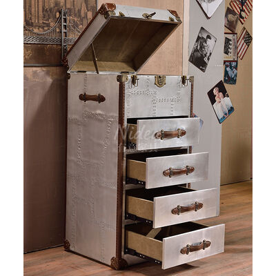 Nidea アルミニウムメタルリベット ヴィンテージ航空 レセプションデスク バーテーブル バーデスク ホテル レストラン ヴィンテージコーヒーテーブル用